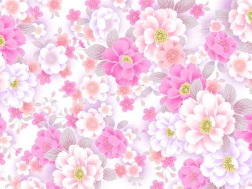 Printed Wafer Paper - Floral Tones - Click Image to Close